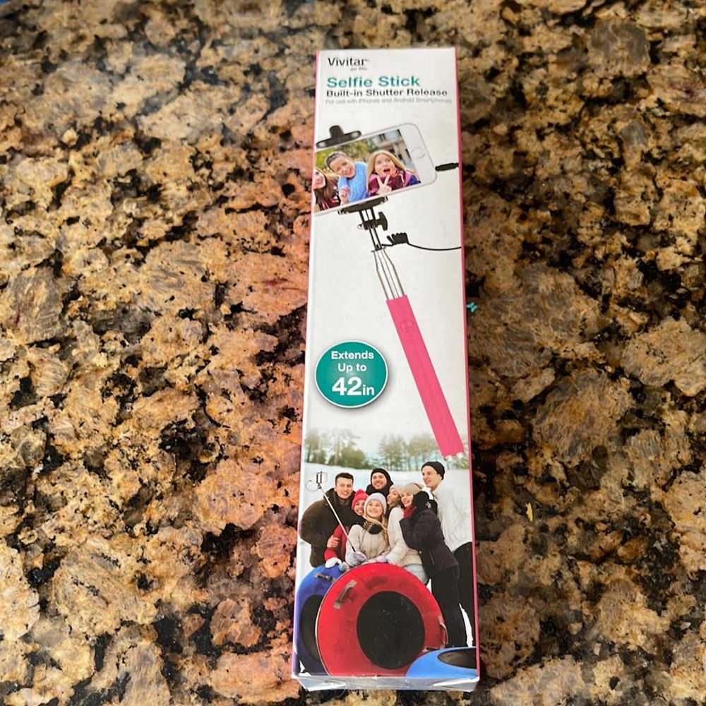 Selfie Stick with Built in Shutter Release for IOS and Android Smart Phones